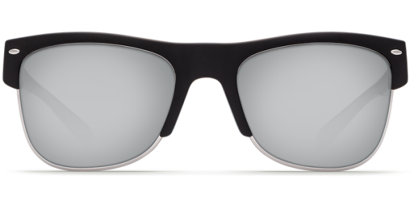 Costa Del Mar Pawleys Polarized Sunglasses Matte Black Gunmetal Wire Silver Copper Mirror Poly Front